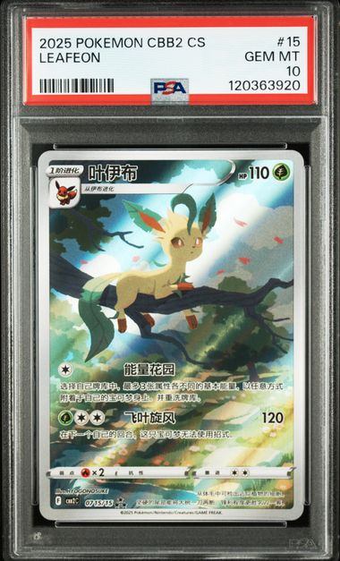 【PSA10鑑定済】リーフィア(AR)宝石包 中国限定