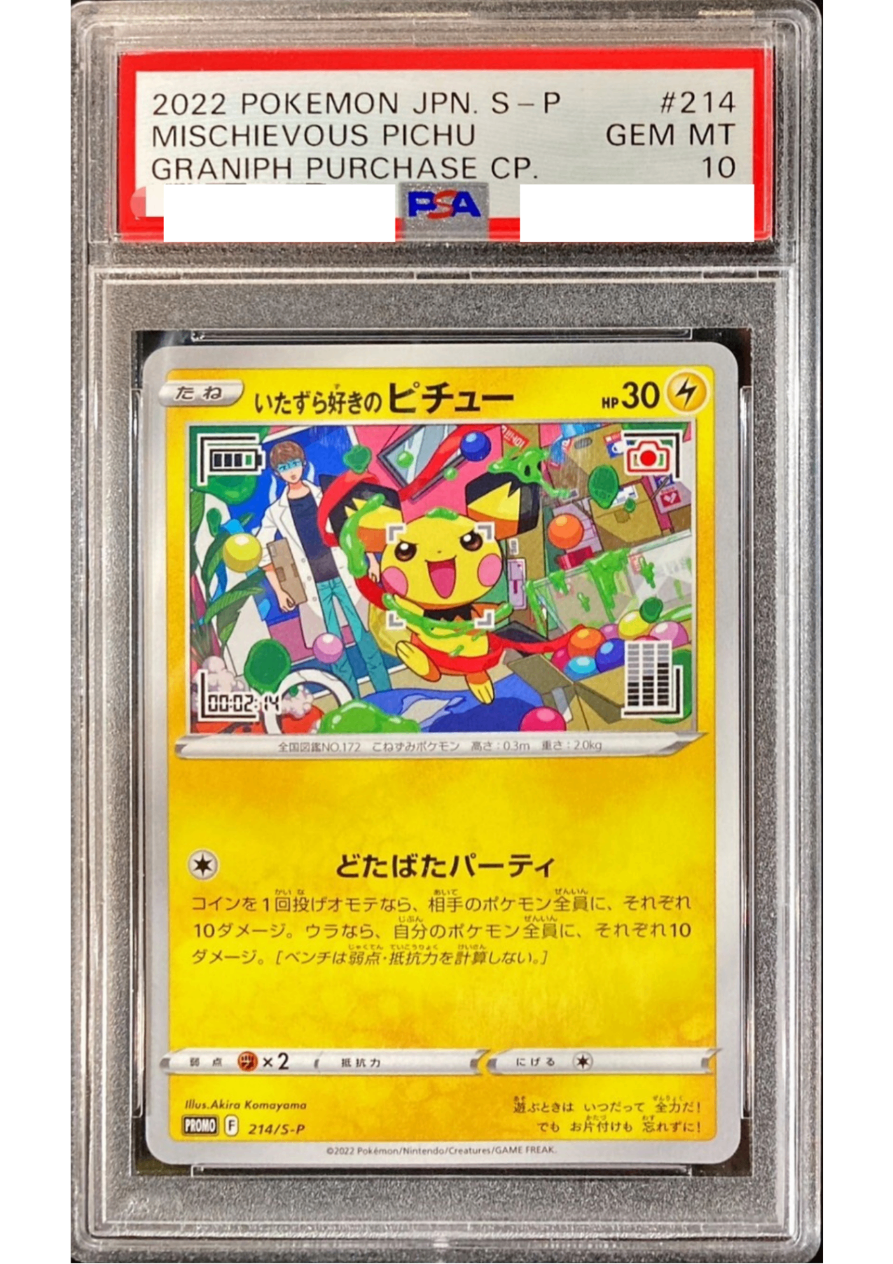 PSA10鑑定済〕いたずら好きのピチュー【P】{214/S-P} [その他