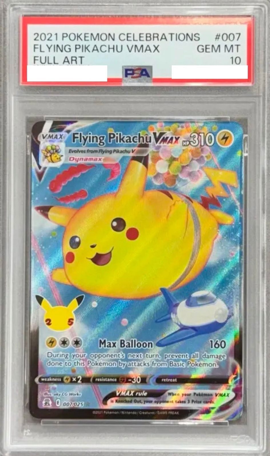 FLYING PIKACHU VMAX PSA 10
