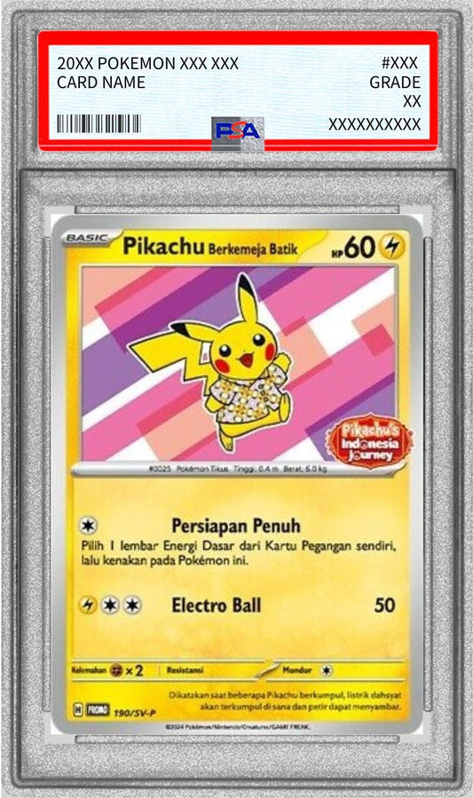 〔PSA10鑑定済〕バティックシャツのピカチュウ(ピカチュウ柄ピンク)【P】{190/SV-P} [その他]