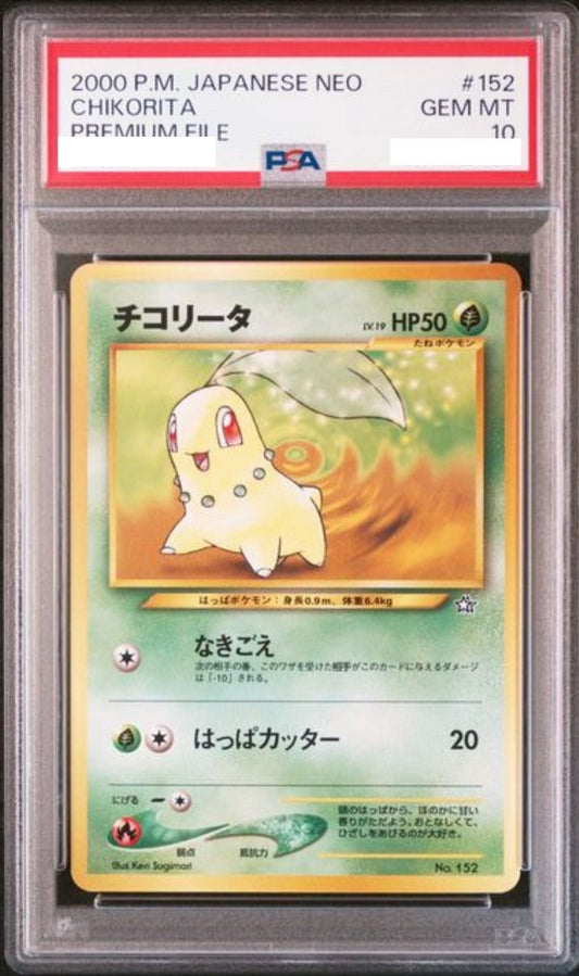 〔PSA10鑑定済〕チコリータ LV.19【-】{旧裏}