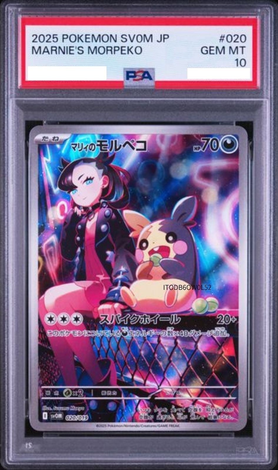 〔PSA10鑑定済〕マリィのモルペコ(AR仕様)【-】{020/019} [その他]
